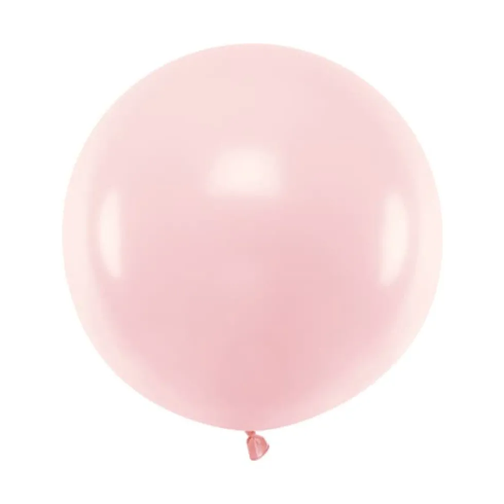 Rund ballong, Pastell ljusrosa 60 cm (styckvis)