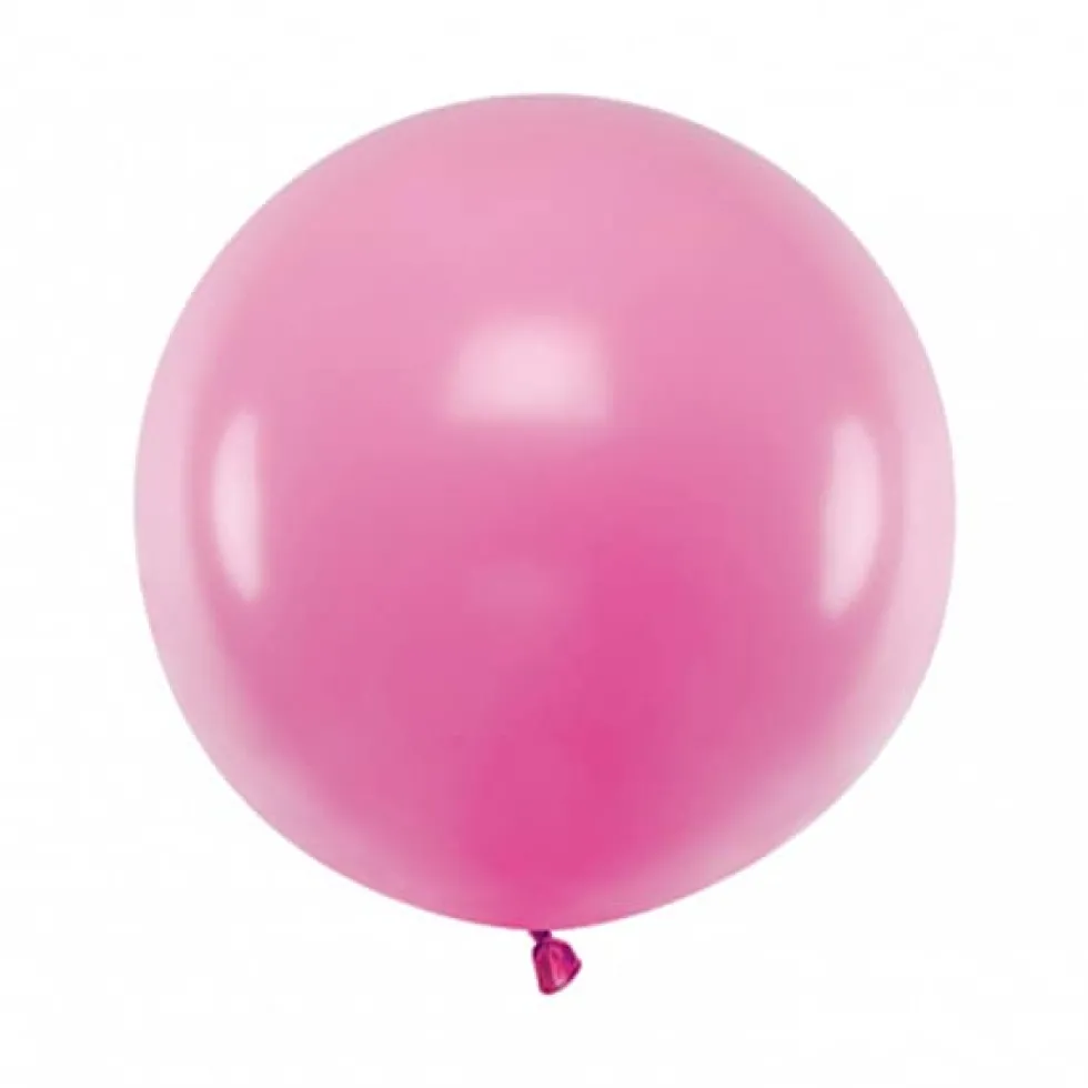 Rund ballong, Pastell mörkrosa 60 cm (styckvis)