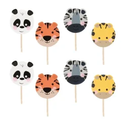 Safaridjur Cake Toppers 8-pack