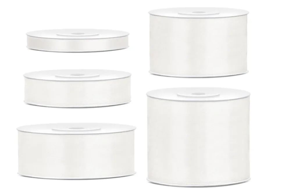 Satinband - Ljus Ivory 25 meter