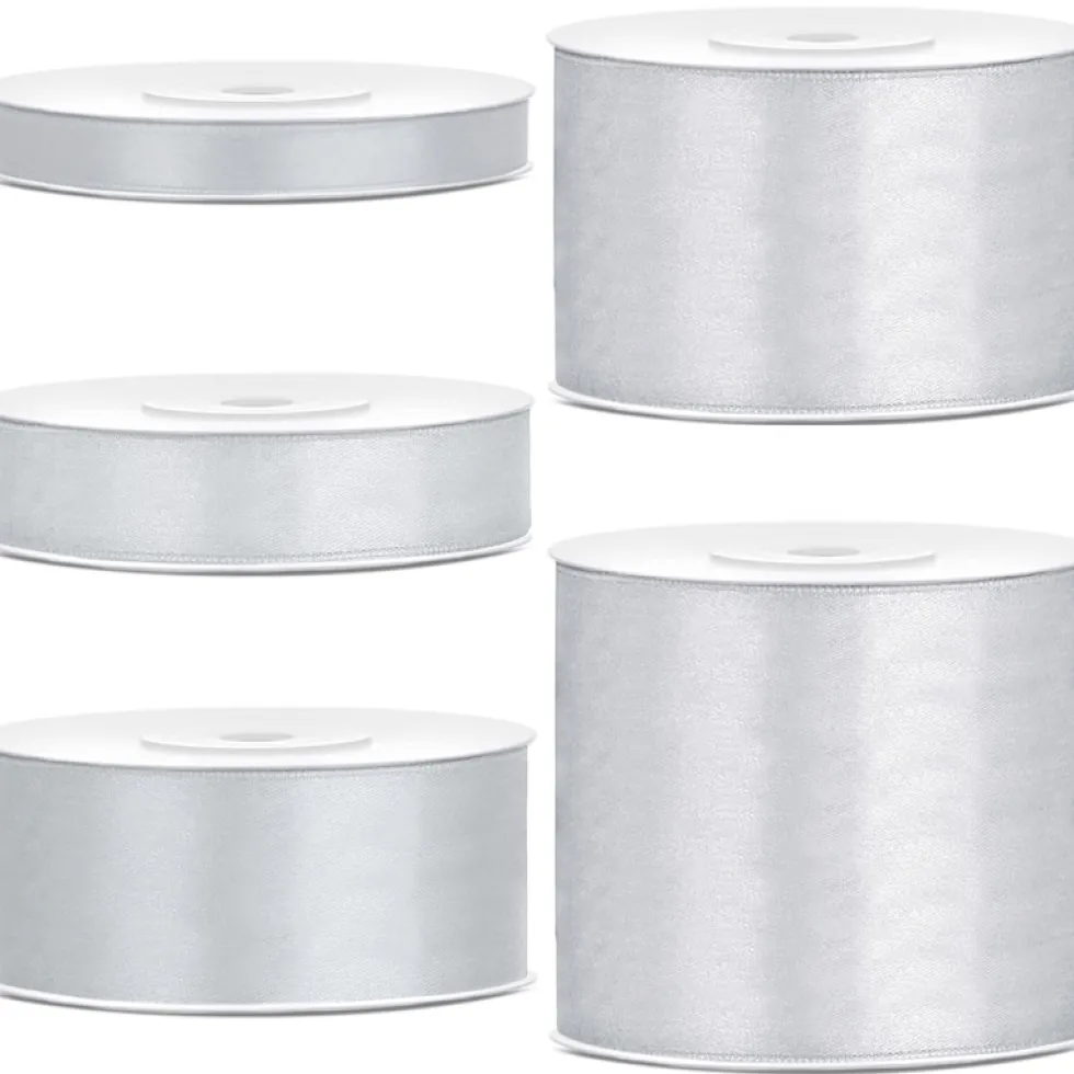 Satinband - Silver 25 meter