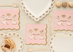 Servetter 1-årskalas Rosa Möss 12-pack
