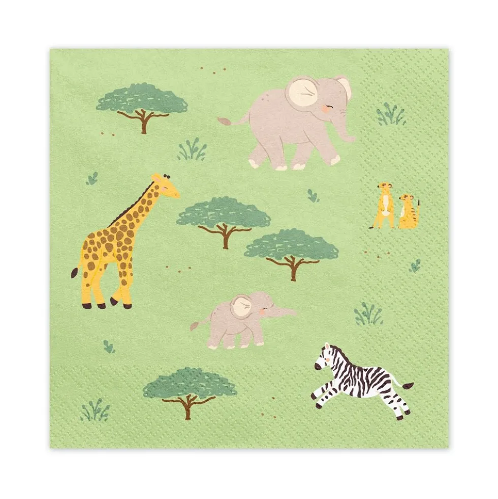 Servetter Safaridjur 12-pack
