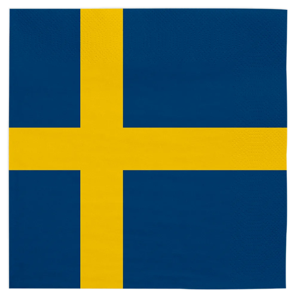 Servetter Svenska Flaggan 20-pack
