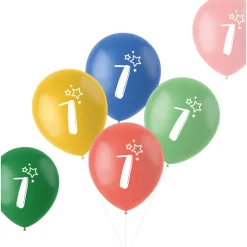 Sifferballonger 7 år, 6-pack