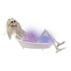 Skelett i badkar Halloweendekoration 30 cm