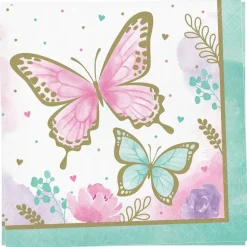 Skimrande Fjäril - Servetter 16-pack