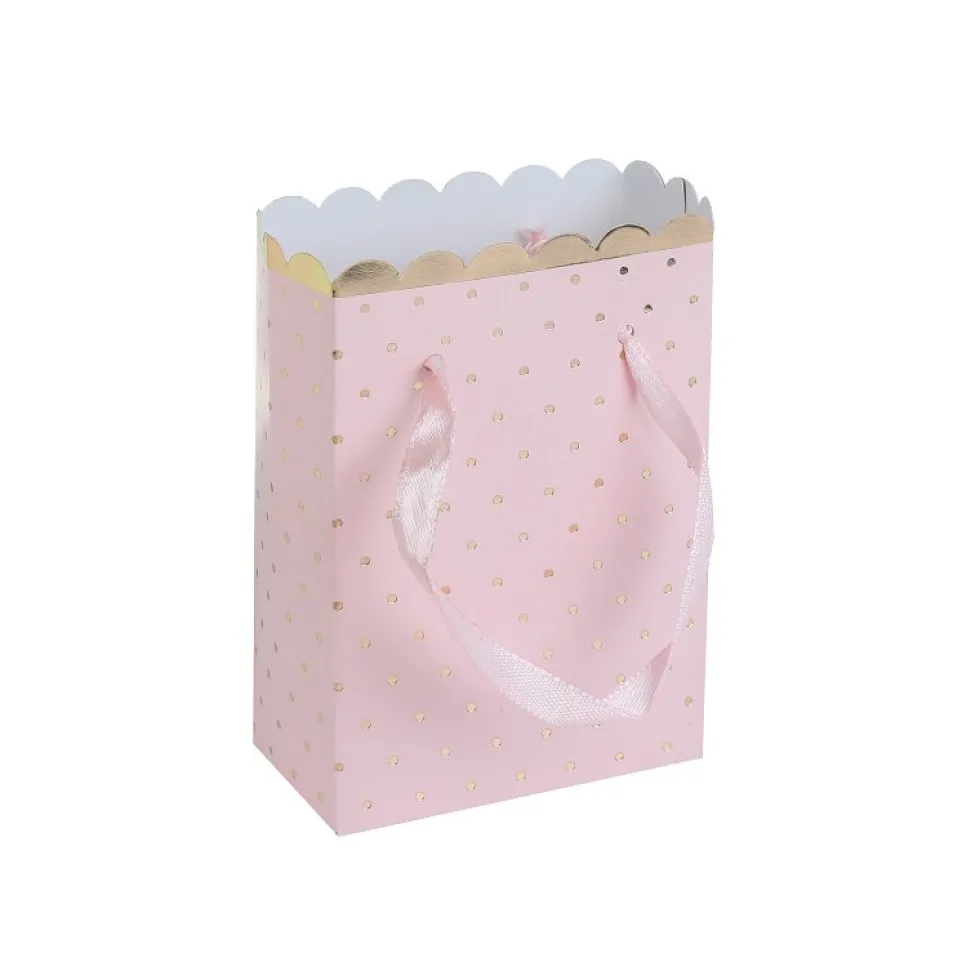 Små Presentpåsar - Rosa & Guld 6-pack