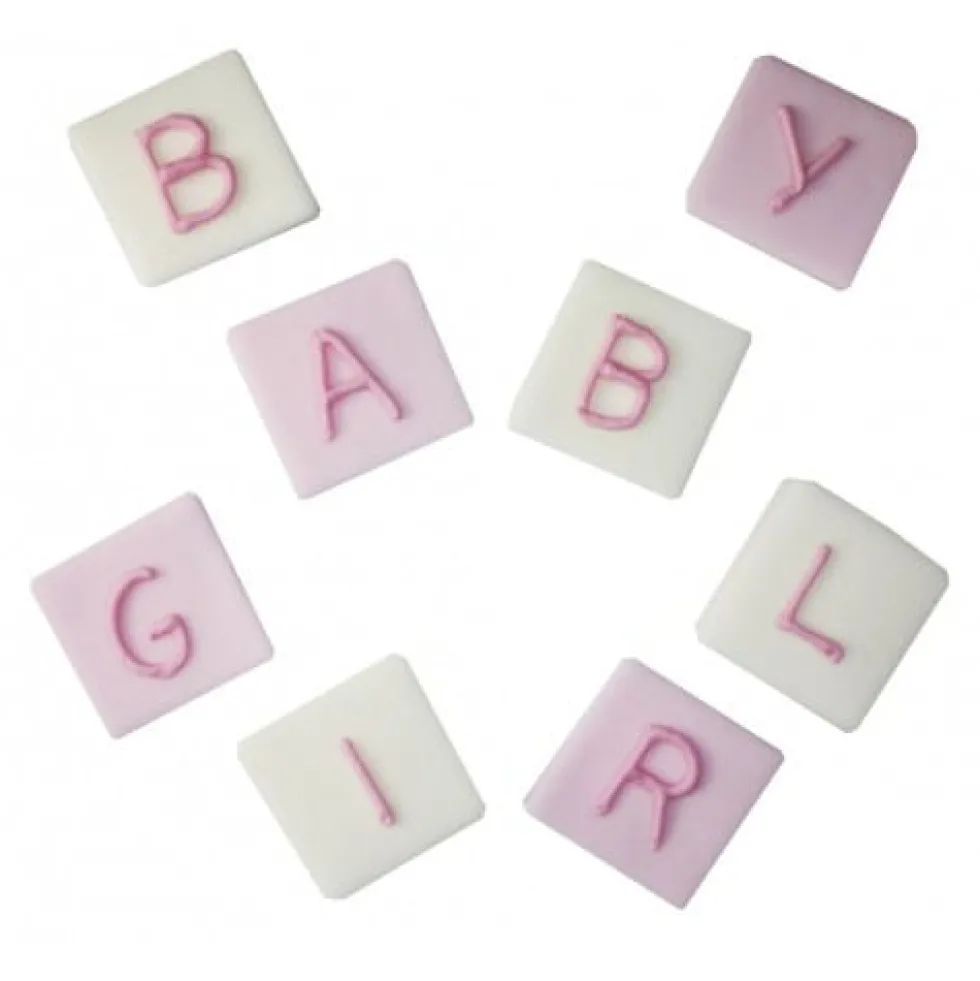 Sockerdekorationer Baby Girl 8-pack