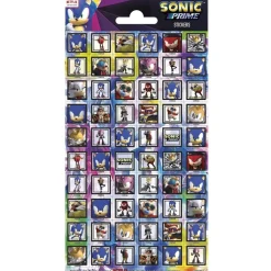 Sonic - Fyrkantiga klistermärken 60-pack