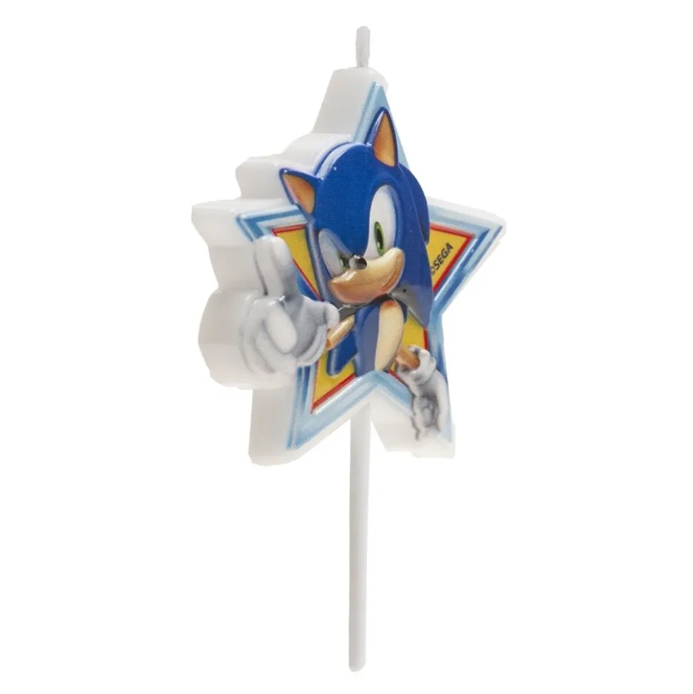 Sonic Stjärnformat Tårtljus