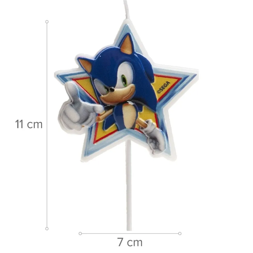 Sonic Stjärnformat Tårtljus