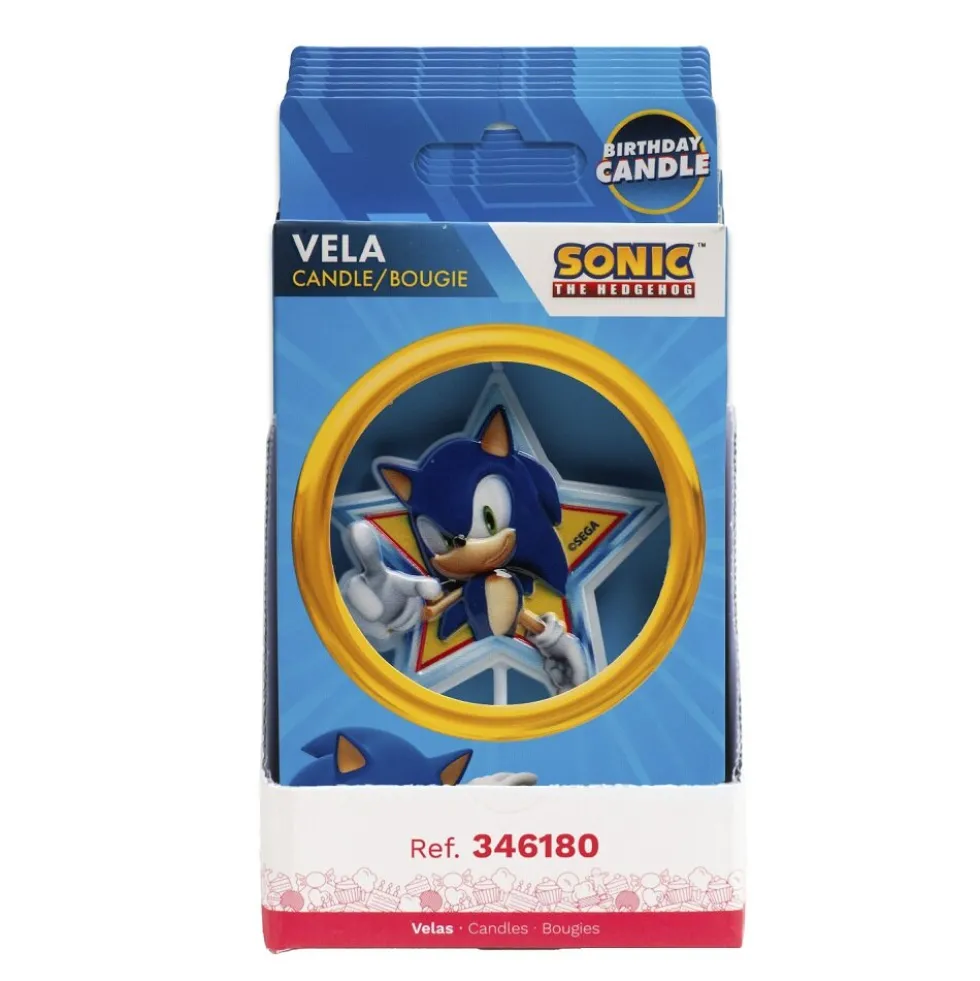 Sonic Stjärnformat Tårtljus
