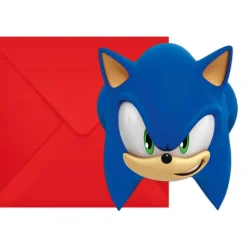 Sonic the Hedgehog - Inbjudningskort med kuvert 6-pack