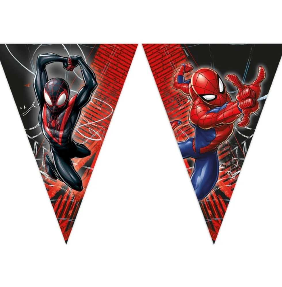 Spiderman - Flaggirlang av papper 230 cm