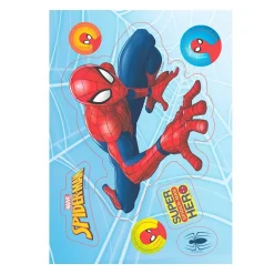 Spiderman - Tårtdekorationer av Oblat 7-pack