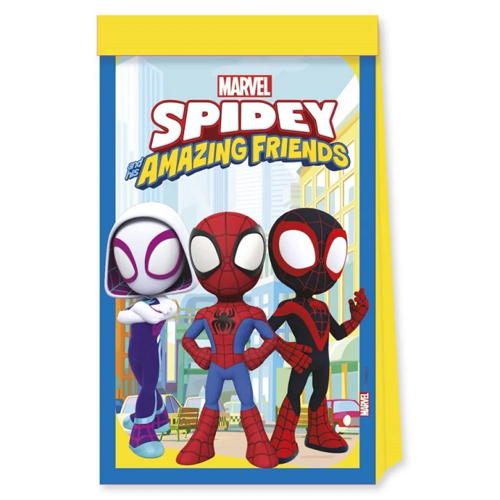 Spidey - Kalaspåsar av papper 4-pack