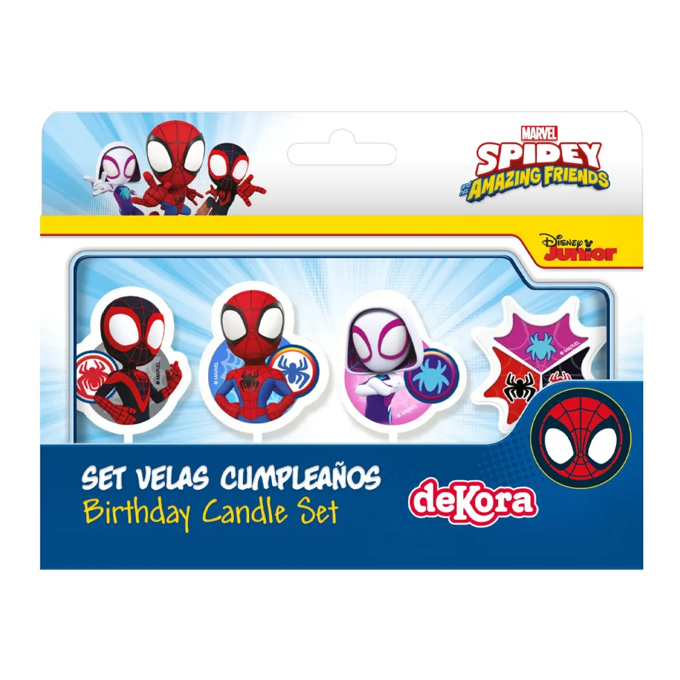 Spidey - Tårtljus Picks 4-pack