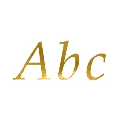 Stickers bokstäver i guld