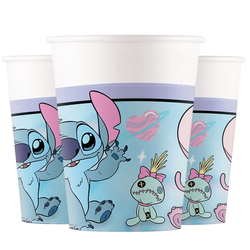Stitch & Angel Pappmuggar 8-pack
