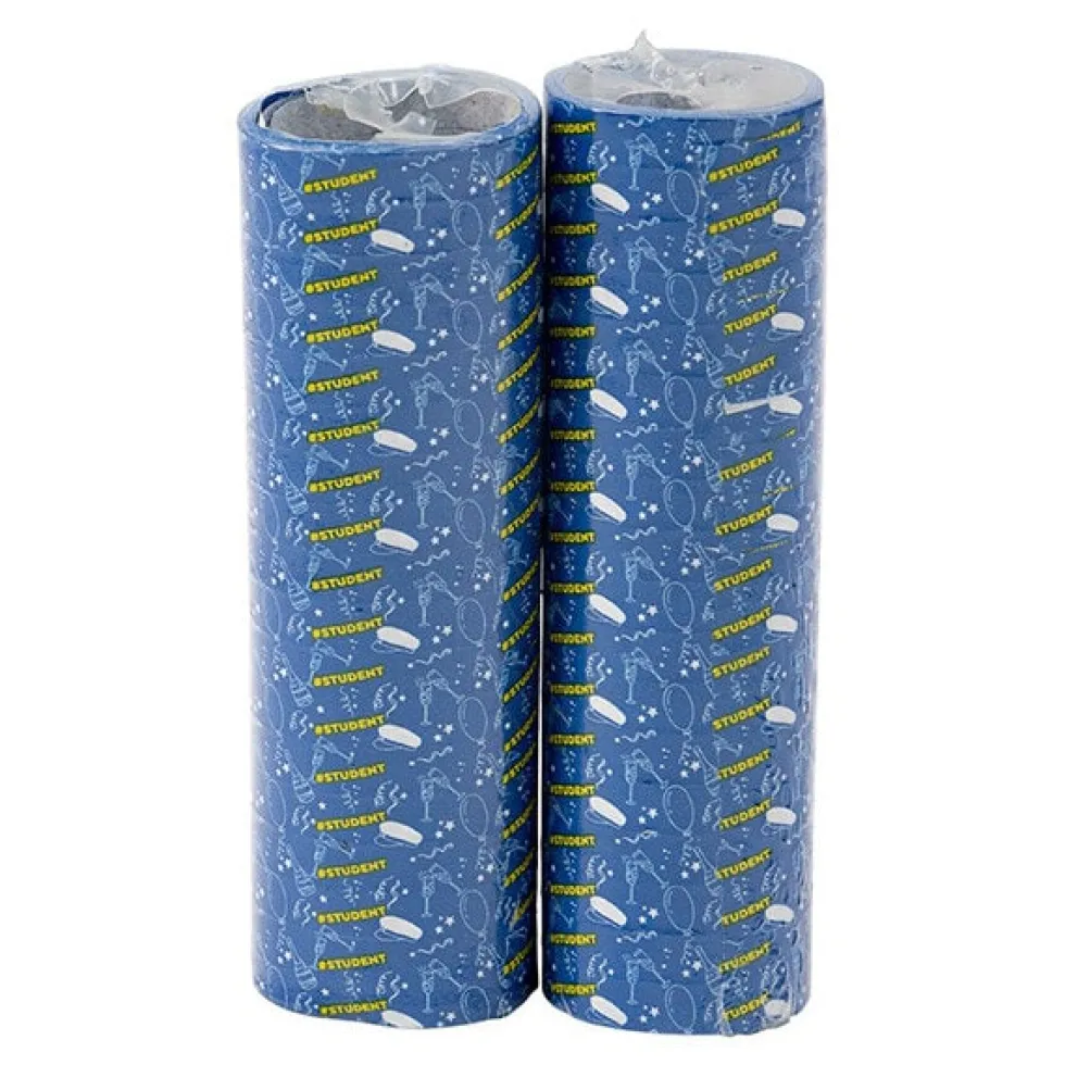 Studentserpentiner blå 2-pack
