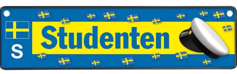 Studentskylt till bilruta eller barnvagn