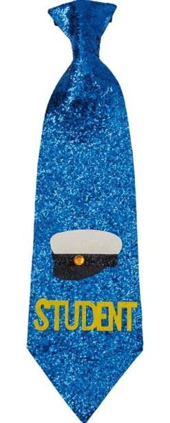 Studentslips glitter blå 40 cm