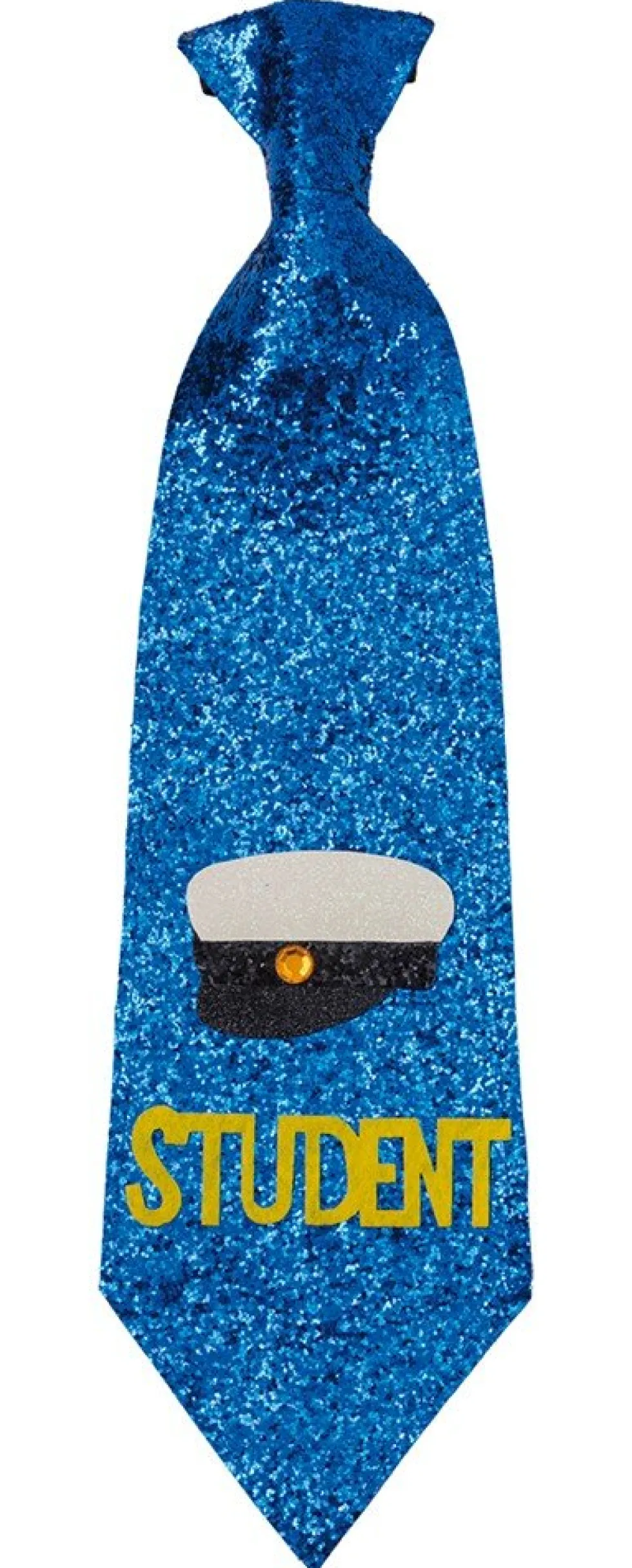 Studentslips glitter blå 40 cm