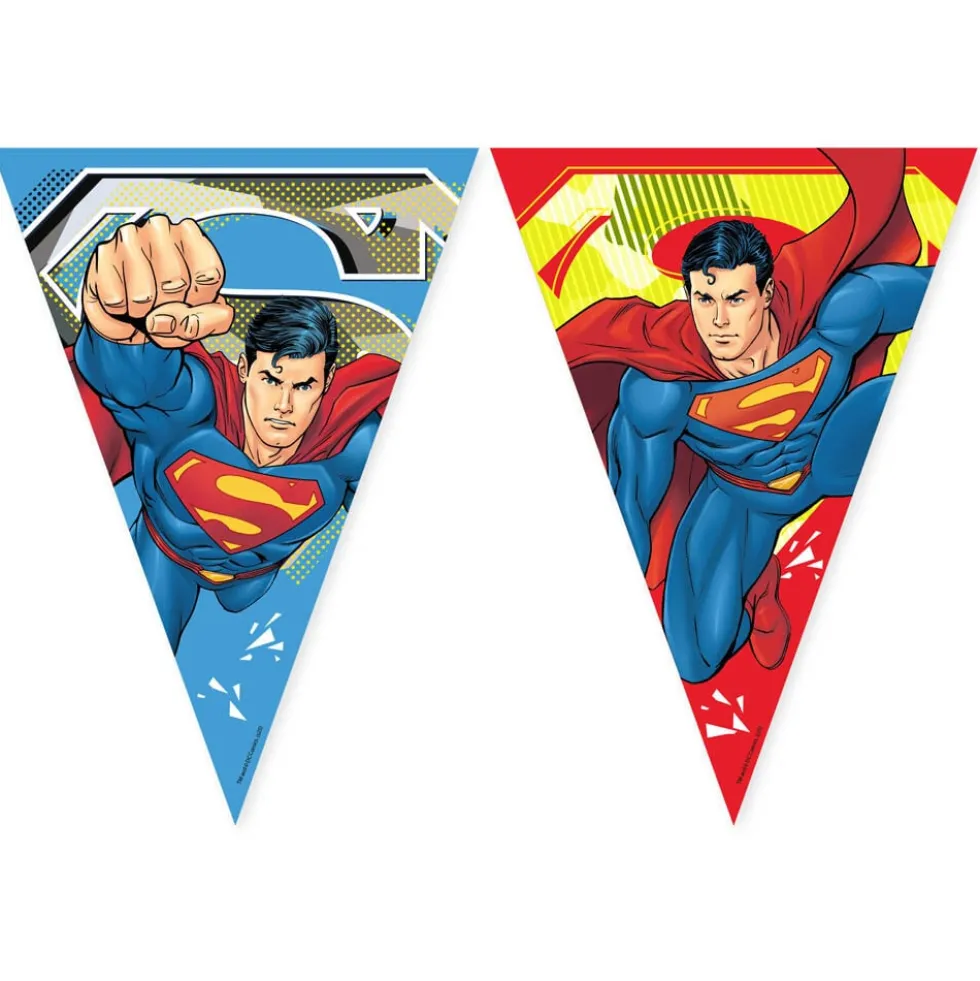 Superman - Flaggirlang av papper 230 cm