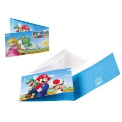 Super Mario - Inbjudningskort 8-pack