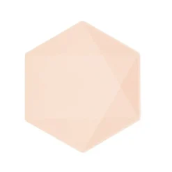Tallrikar Decor Premium Hexagon 21 cm Aprikos 6-pack