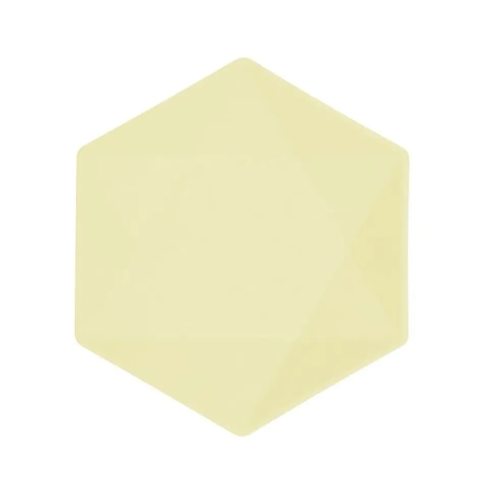 Tallrikar Decor Premium Hexagon 21 cm Gul 6-pack