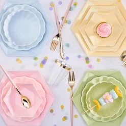 Tallrikar Decor Premium Hexagon 26 cm Gul 6-pack