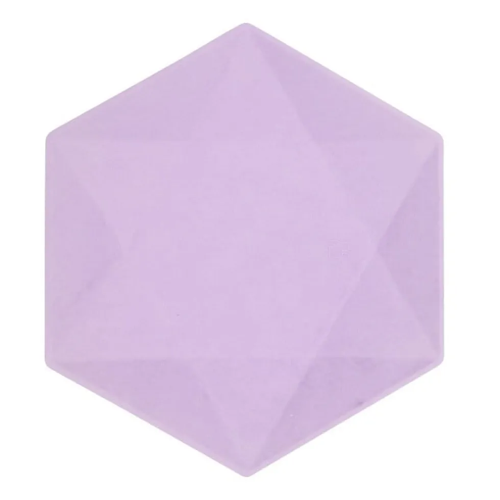 Tallrikar Decor Premium Hexagon 26 cm Lila 6-pack