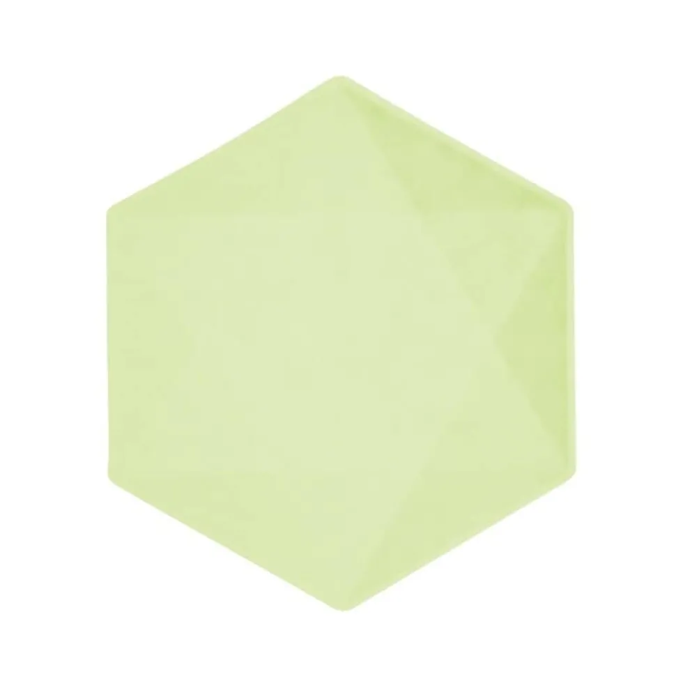 Tallrikar Decor Premium Hexagon 21 cm Grön 6-pack