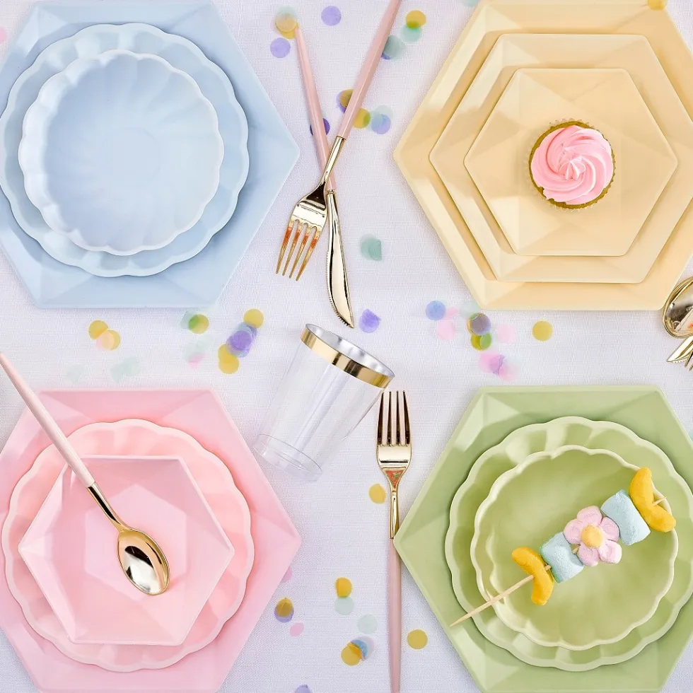 Tallrikar Decor Premium Hexagon 21 cm Grön 6-pack