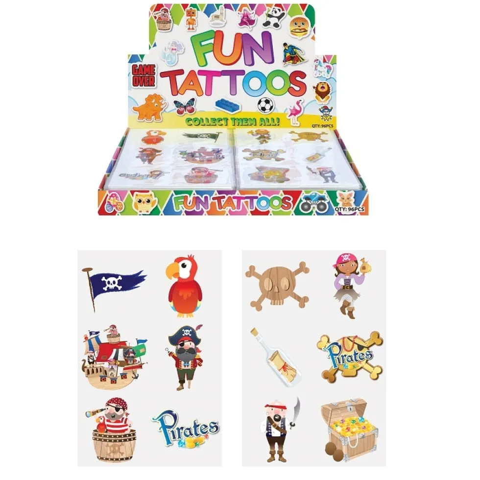 Tatueringar med piratmotiv 6-pack