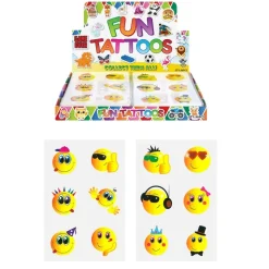 Tatueringar med roliga Smileys 6-pack