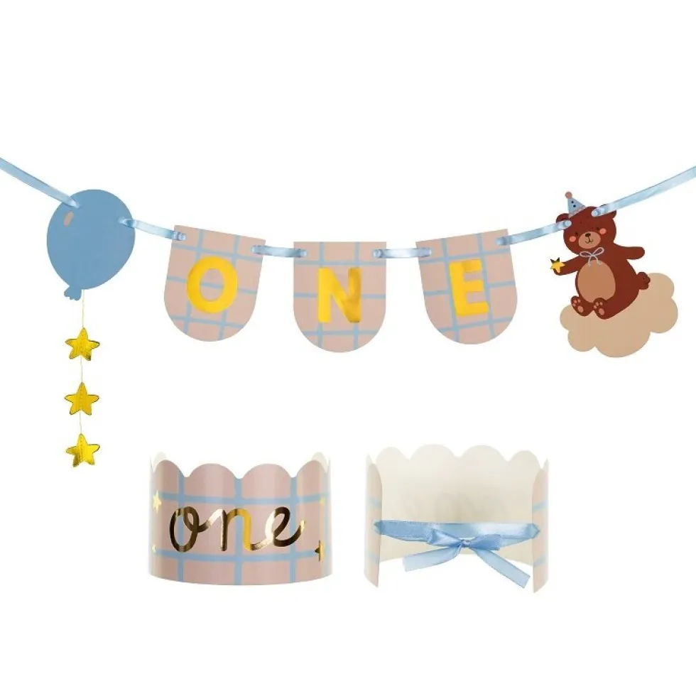 Teddy Bear - Dekorationskit till 1-årskalas