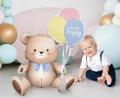 Teddybjörn Sittande Folieballong 76 cm