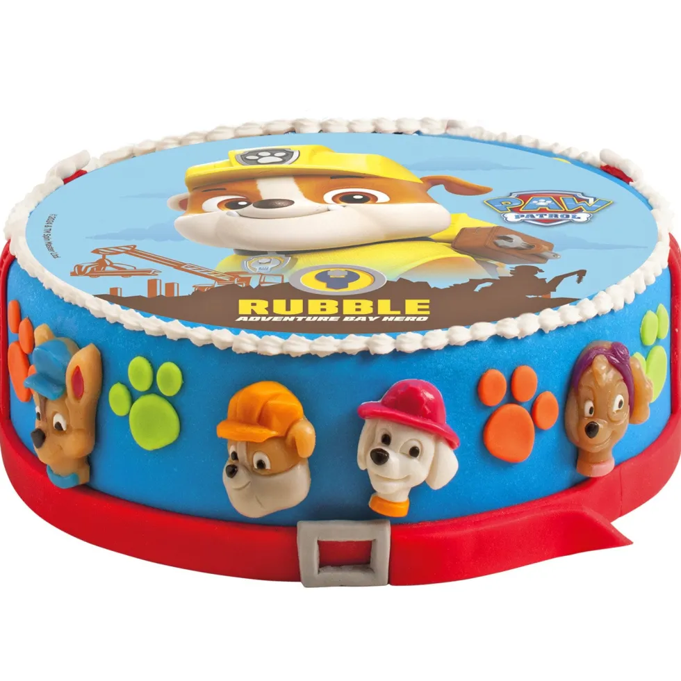 Tårtbild Paw Patrol Rubble - Oblat 20 cm