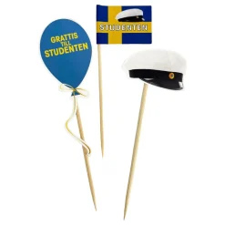 Tårtdekorationer Studenten 10-pack