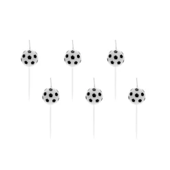 Tårtljus - Fotbollar 6-pack
