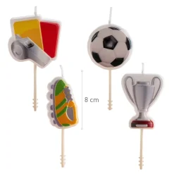 Tårtljus Fotboll 4-pack