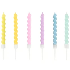 Tårtljus - Pastell Skruvar 6-pack