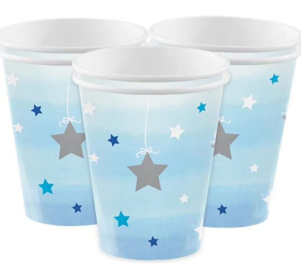 Twinkle Little Star Blå - Pappmuggar 8-pack