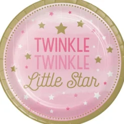 Twinkle Little Star Rosa - Tallrikar 8-pack