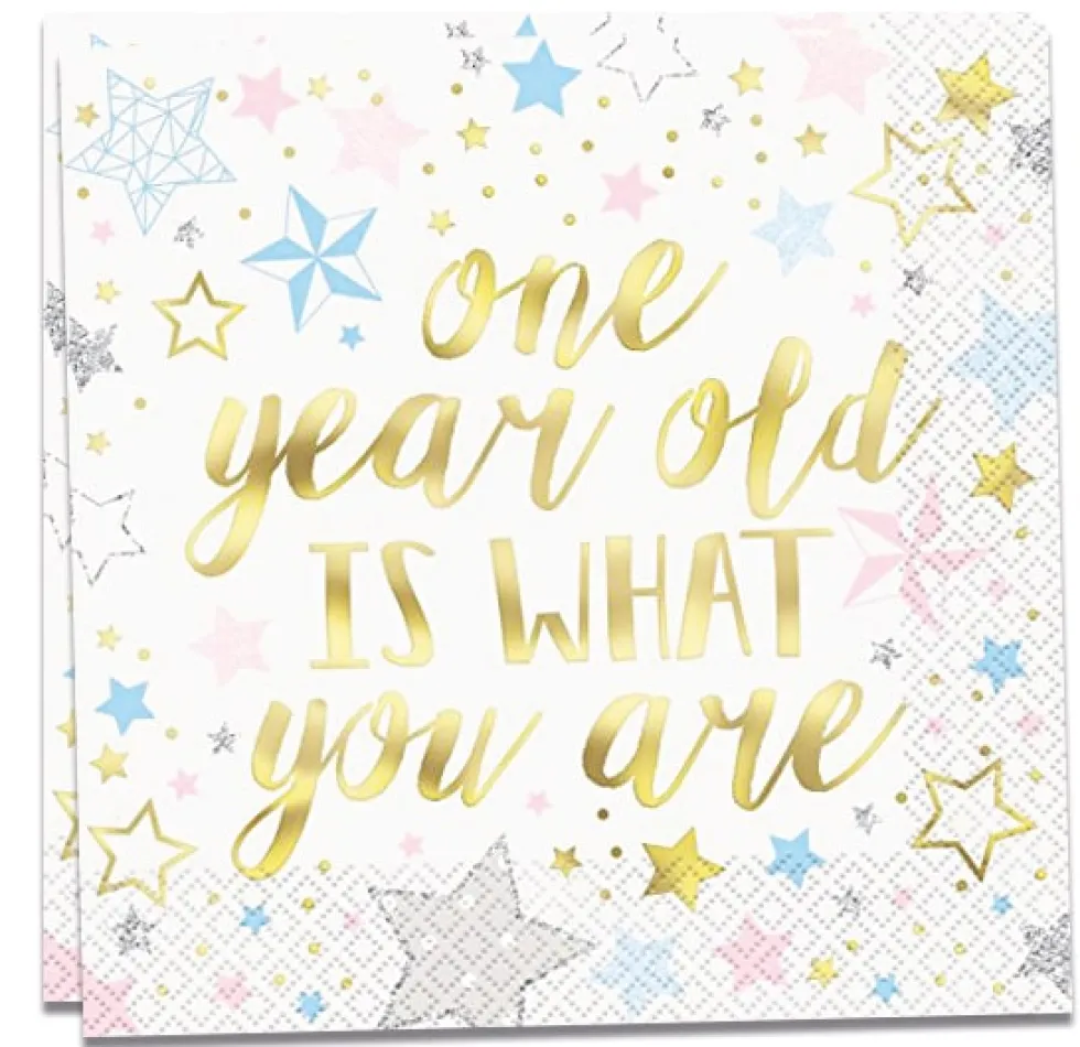 Twinkle Twinkle Little Star, 1-års servetter 16-pack