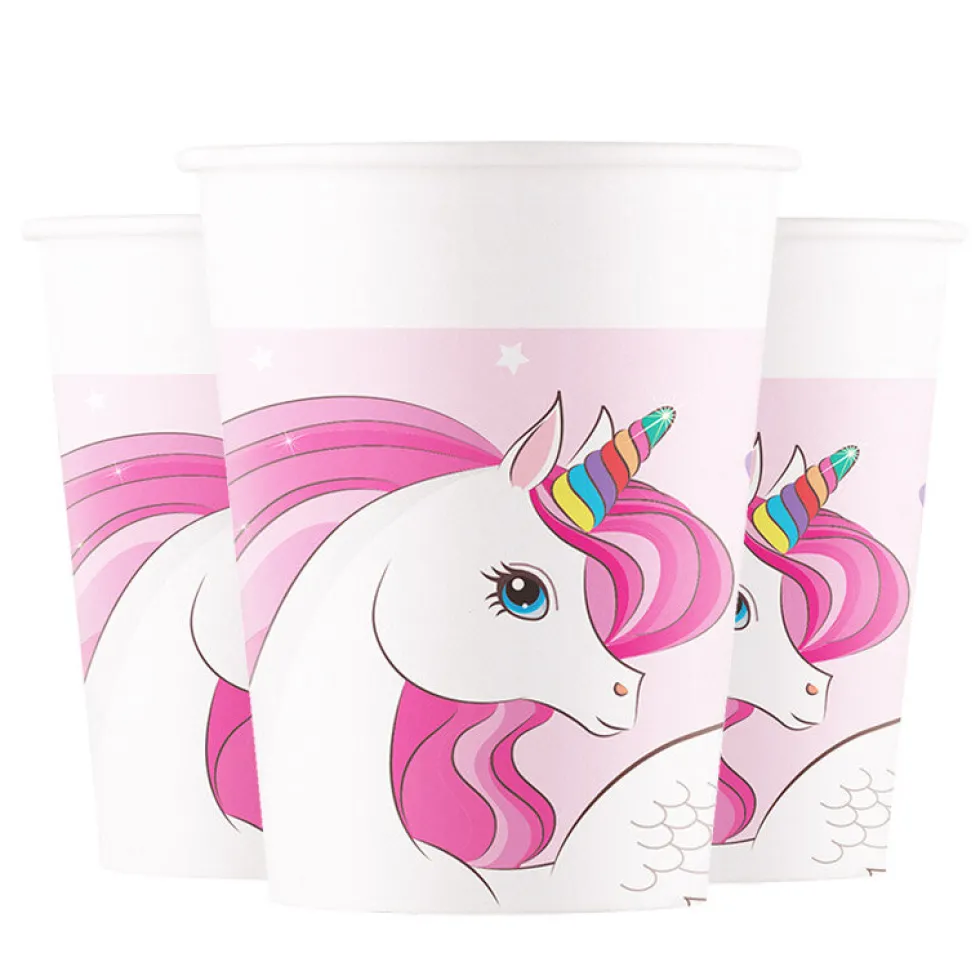 Unicorn Rainbow - Pappmuggar 8-pack